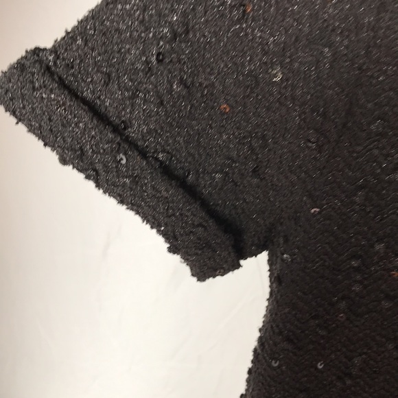 Lady Dutch sequinned scoop neck short sleeve top - Picture 3 of 5